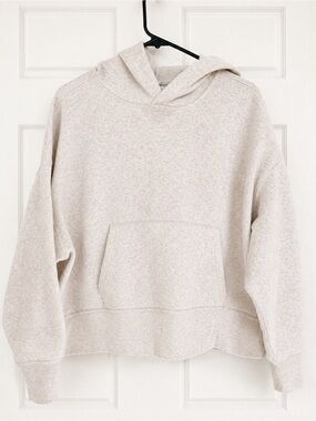 Cream Cozy Fleece Hoodie - Juniors large